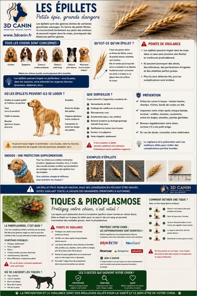 les épillets et les tiques